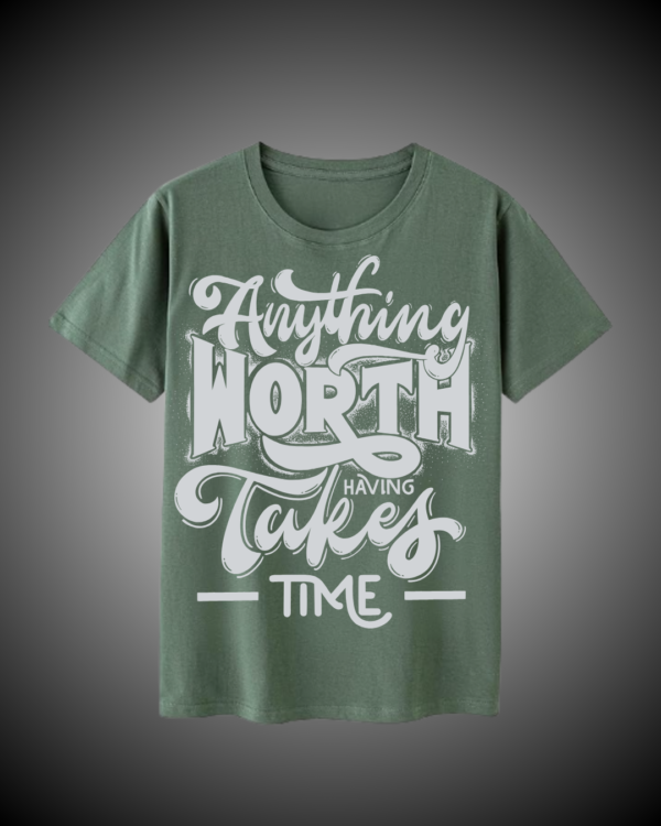 Embroidered Oversized T-Shirt – Sage Green
