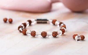 Original Rudraksha Crystal Magnetic Bracelet with Certificate