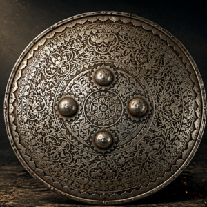 Antique Indo-Persian Engraved Dhal Shield